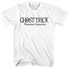 Ghost Trick-Ghost Trick Phantom Detective Light-White Adult S/S T-Shirt - White