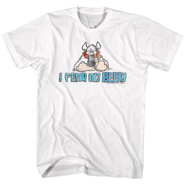 Hagar The Horrible-I Fear No Beer-White Adult S/S T-Shirt - White