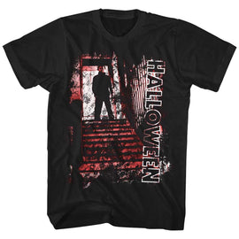 Halloween-Stair Top-Black Adult S/S T-Shirt - Black