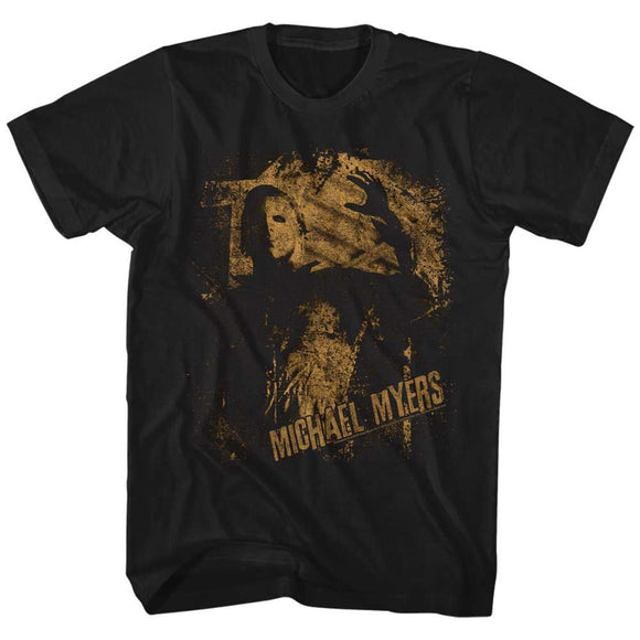 Halloween-Vintage Myers-Black Adult S/S T-Shirt - Black