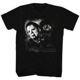 Halloween-Needle Cracked Logo-Black Adult S/S T-Shirt - Black