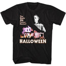Halloween-Halloween Mike And House-Black Adult S/S T-Shirt - Black
