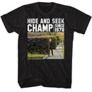 Halloween-Halloween Hide And Seek Bushes-Black Adult S/S T-Shirt - Black