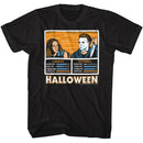 Halloween-Halloween Laurie Vs Michael-Black Adult S/S T-Shirt - Black