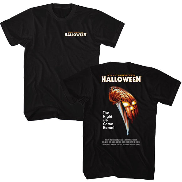 Halloween-Halloween Poster Chest Hit-Black Adult S/S T-Shirt ***F&B*** - Black