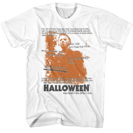 Halloween-Halloween Handwritten-White Adult S/S T-Shirt - White