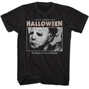 Halloween-Halloween Logo And Photo-Black Adult S/S T-Shirt - Black