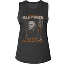 Halloween-Halloween Spanish Poster-Charcoal Ladies Muscle Tank-S - Charcoal