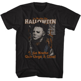 Halloween-Halloween Spanish Poster-Black Adult S/S T-Shirt - Black
