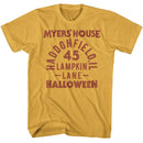Halloween-Halloween Myers House Text-Ginger Adult S/S T-Shirt - Ginger