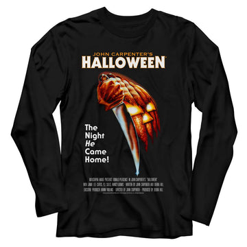 Halloween-Halloween Movie Poster-Black Adult L/S T-Shirt - Black