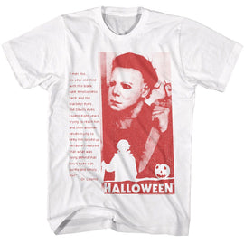 Halloween-Halloween Devils Eyes-White Adult S/S T-Shirt - White