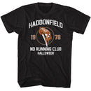 Halloween-Halloween No Running Club-Black Adult S/S T-Shirt - Black