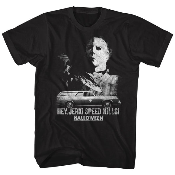 Halloween-Speed Kills-Black Adult S/S T-Shirt - Black