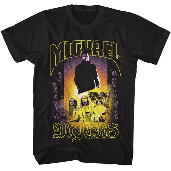Halloween-Halloween Michael Myers-Black Adult S/S T-Shirt - Black