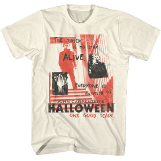 Halloween Halloween One Good Scare Handwritten Adult T-Shirts