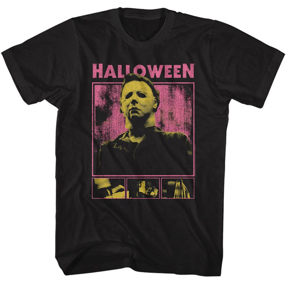 Halloween-Halloween Movie Scenes With Quote-Black Adult S/S T-Shirt - Black