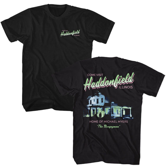 Halloween-Halloween Come Visit-Black Adult S/S T-Shirt ***F&B***-S - Black