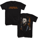 Halloween-Halloween Michael Break Through Front And Back-Black Adult S/S T-Shirt ***F&B***-S - Black