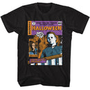 Halloween-Halloween Comic Cover-Black Adult S/S T-Shirt - Black