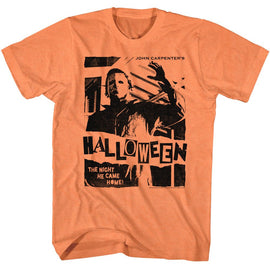 Halloween-Halloween Punk Flyer Style-Cantaloupe Adult S/S T-Shirt - Cantaloupe