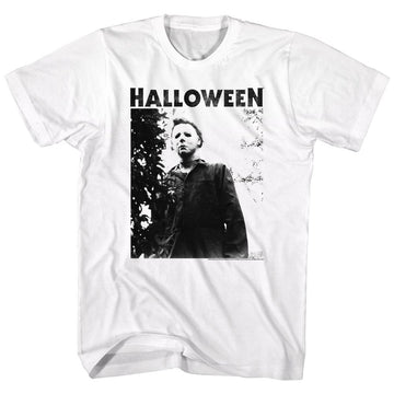 Halloween-Watching Big Title-White Adult S/S T-Shirt - White