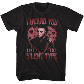 Halloween-Halloween Silent Type-Black Adult S/S T-Shirt - Black