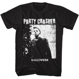 Halloween-Halloween Party Crasher-Black Adult S/S T-Shirt - Black