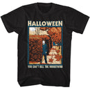Halloween-Halloween Myers Appears-Black Adult S/S T-Shirt - Black