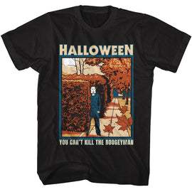 Halloween-Halloween Myers Appears-Black Adult S/S T-Shirt - Black