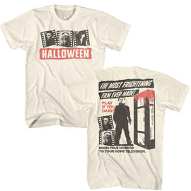 Halloween-Halloween Frightening Film F B-Natural Adult S/S T-Shirt ***F&B***-S - Natural