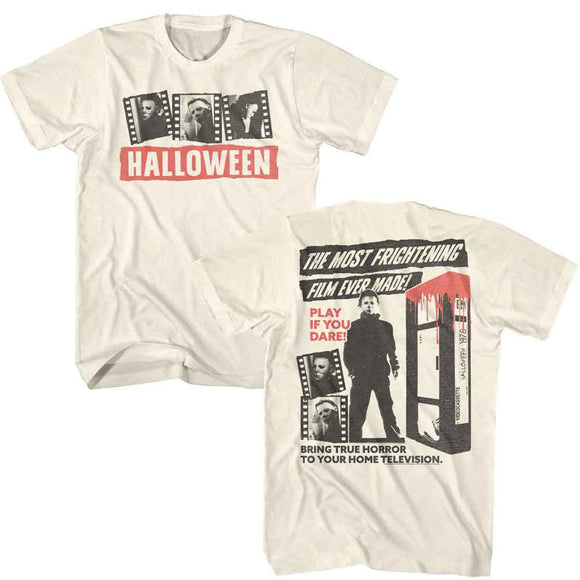 Halloween-Halloween Frightening Film F B-Natural Adult S/S T-Shirt ***F&B***-S - Natural