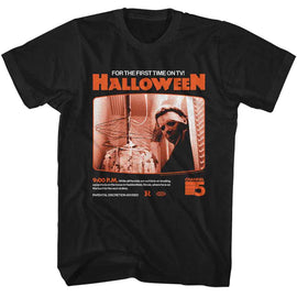 Halloween-Halloween TV Guide 81-Black Adult S/S T-Shirt - Black
