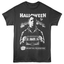Halloween-Halloween Myers W Front Of House-Smoke Adult S/S T-Shirt - Smoke