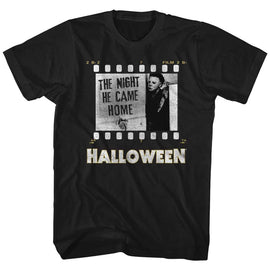 Halloween-Film Strip-Black Adult S/S T-Shirt - Black