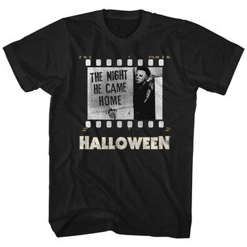 Halloween-Film Strip-Black Adult S/S T-Shirt - Black