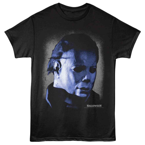 Halloween-Halloween Myers Head-Black Adult S/S T-Shirt - Black