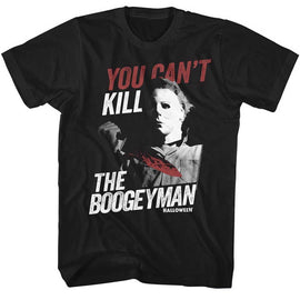Halloween-Boogeyman-Black Adult S/S T-Shirt - Black