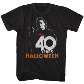 Halloween-Halloween 40-Black Adult S/S T-Shirt - Black