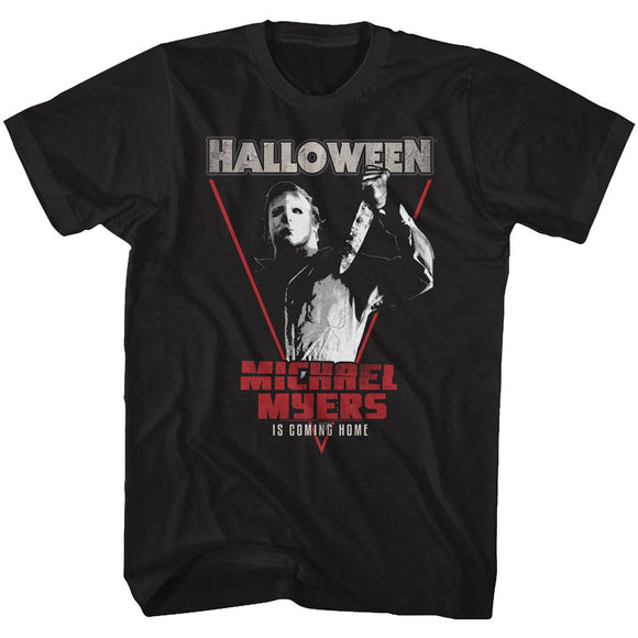 Halloween-Michael Coming Home-Black Adult S/S T-Shirt - Black