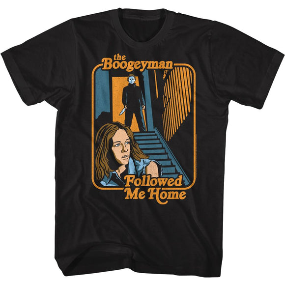 Halloween-Boogeyman Followed-Black Adult S/S T-Shirt - Black