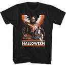 Halloween-Sketchy And Orange-Black Adult S/S T-Shirt - Black