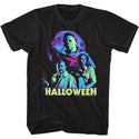 Halloween Neon Moon Adult T-Shirts