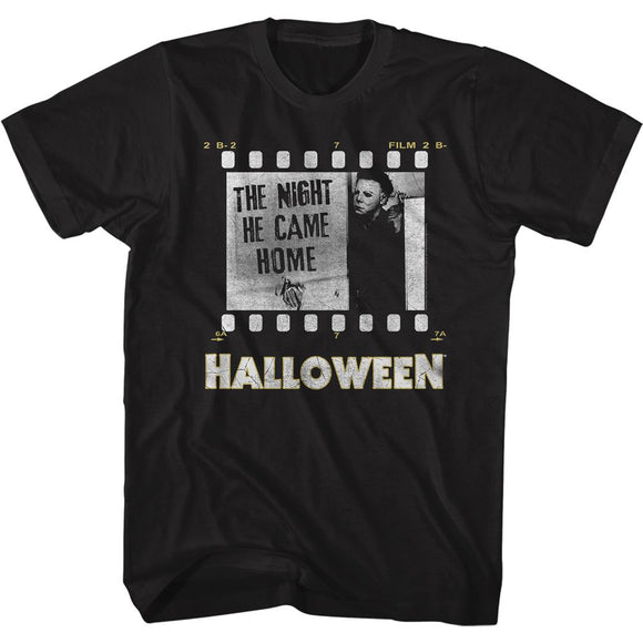 Halloween-Film Strip-No Knife-Black Adult S/S T-Shirt - Black