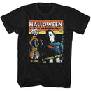 Halloween-Halloween Comic-Black Adult S/S T-Shirt - Black
