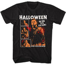 Halloween-Halloween Blood Splatter-Black Adult S/S T-Shirt - Black