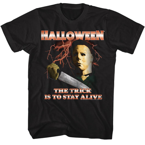 Halloween-Halloween Lightning-Black Adult S/S T-Shirt - Black