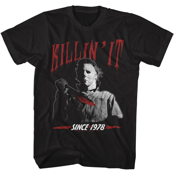 Halloween-Halloween Killin It-Black Adult S/S T-Shirt - Black