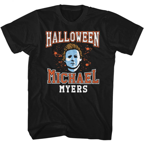 Halloween-Halloween Varsity 2-Black Adult S/S T-Shirt - Black