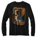 Halloween-Halloween Boogeyman No Knife-Black Adult L/S T-Shirt - Black